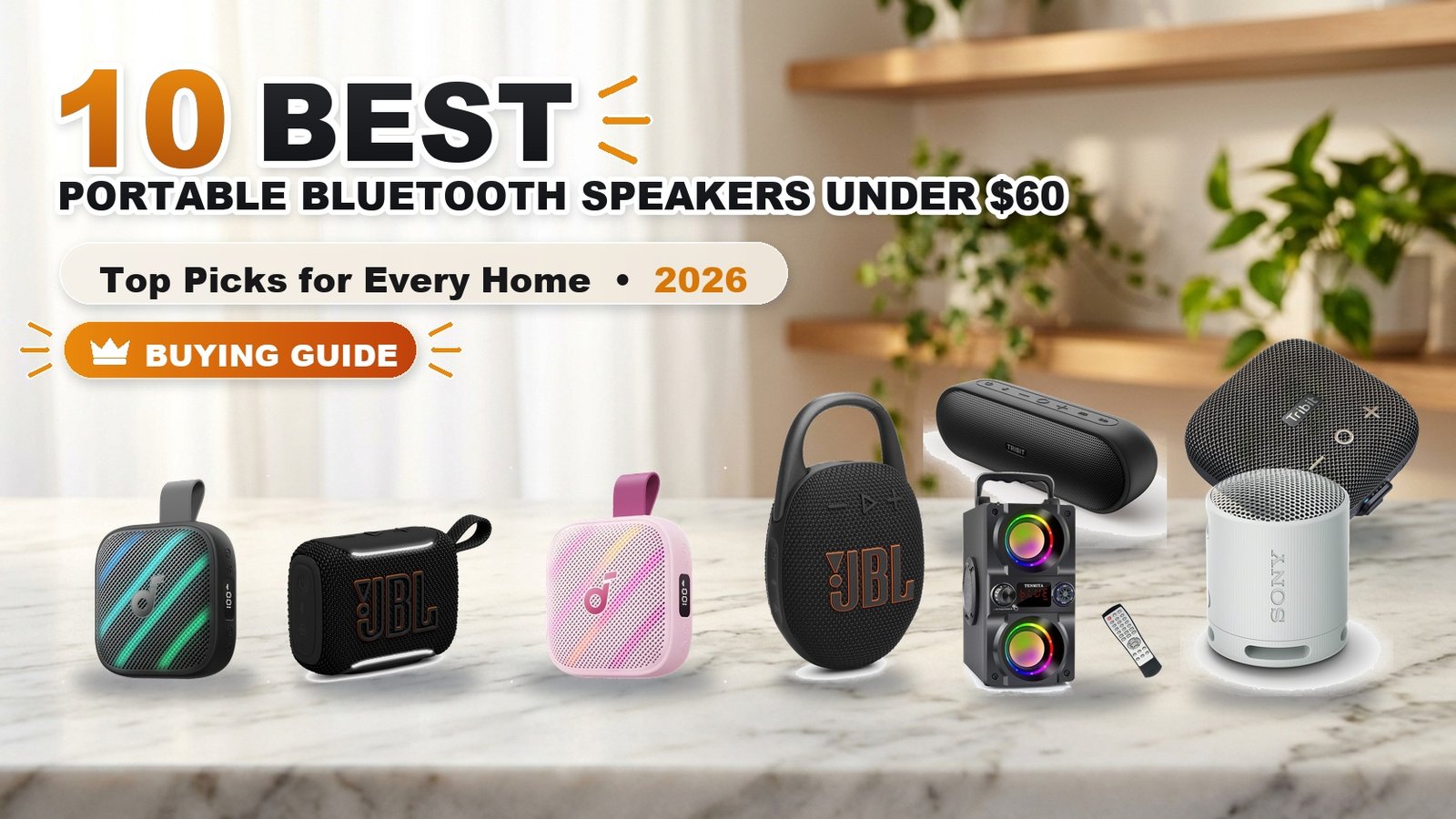 10 Best Portable Bluetooth Speakers Under $60 - best portable Bluetooth speakers under $60