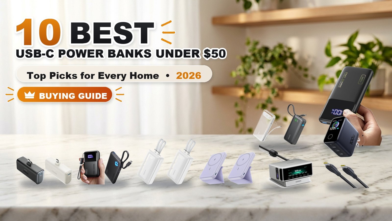 10 Best USB-C Power Banks Under $50 - best USB-C power banks under $50