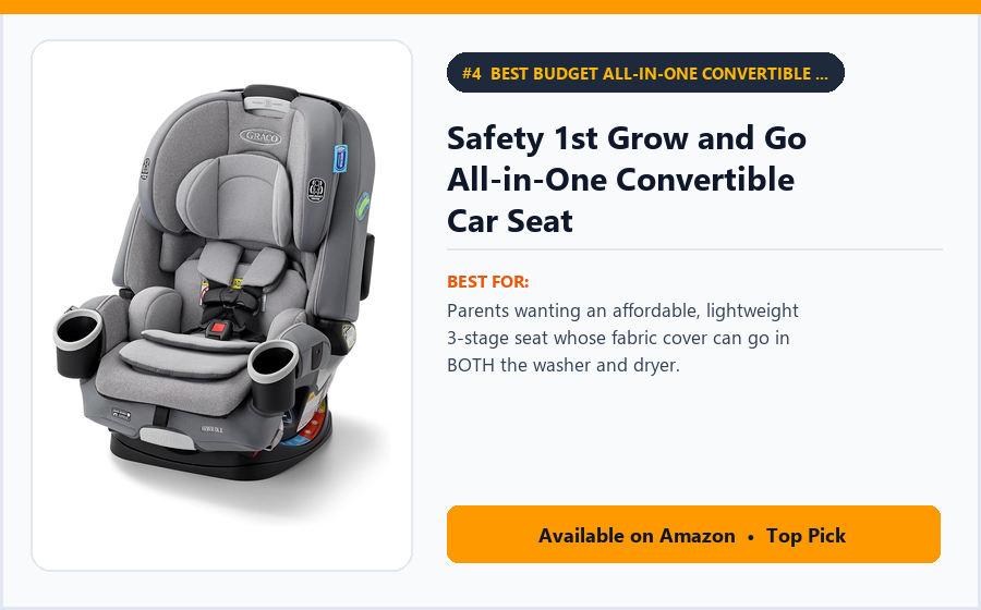 Safety 1st Grow and Go All-in-One Convertible Car Seat - Best Budget All-in-One Convertible Car Seat Under $180 (best convertible car seats under $250)