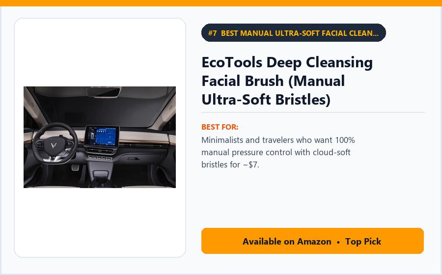 EcoTools Deep Cleansing Facial Brush (Manual Ultra-Soft Bristles) - Best Manual Ultra-Soft Facial Cleansing Brush Under $8 (best facial cleansing brushes)