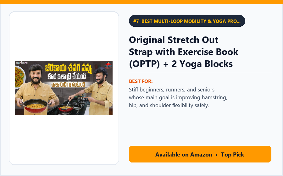 Original Stretch Out Strap with Exercise Book (OPTP) + 2 Yoga Blocks Bundle - Best Multi-Loop Mobility & Yoga Prop Kit for Stiff Beginners & Seniors (best yoga kits for beginners)
