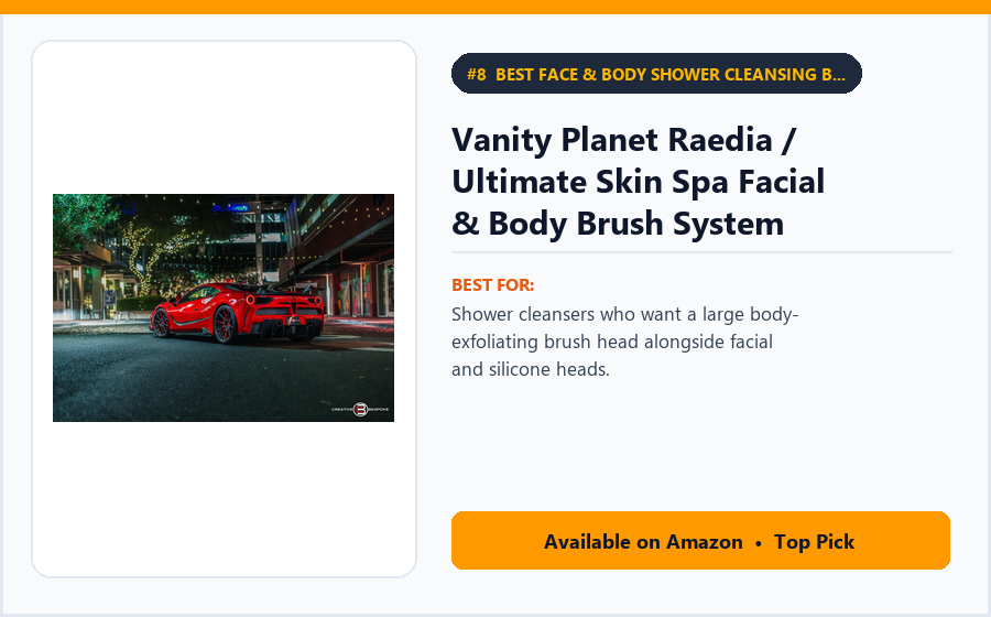 Vanity Planet Raedia / Ultimate Skin Spa Facial & Body Brush System - Best Face & Body Shower Cleansing Brush Kit Under $45 (best facial cleansing brushes)